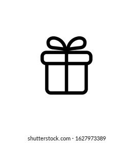 Vector, gift icon. Line design template
