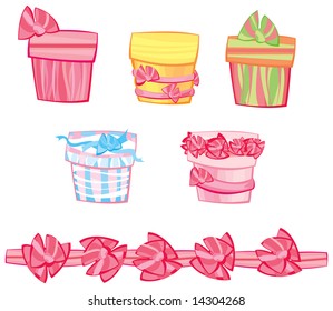 Vector gift icons.