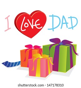 vector gift love dad