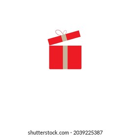 paquete de regalo vectorial o logotipo de regalo o ilustración minimalista
