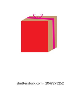 vector gift pack minimalist or flat logo