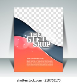 Vector Gift shop or multipurpose flyer can be used for print and publishing.