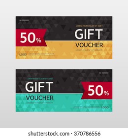 Vector gift voucher template