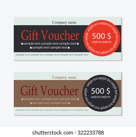 Vector Gift voucher template with clean and modern pattern.