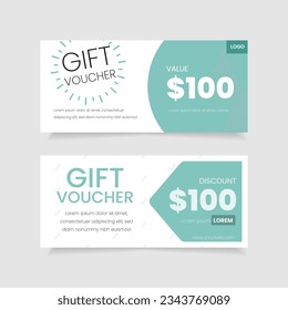 Vector gift voucher template design