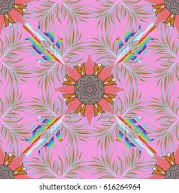 Vector gift voucher template with mandala ornament on a background.