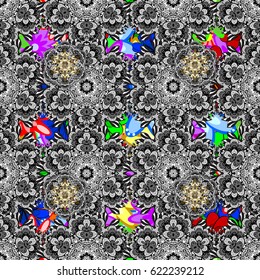 Vector gift voucher template with mandala ornament on a background.