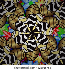 Vector gift voucher template with mandala ornament on a background.