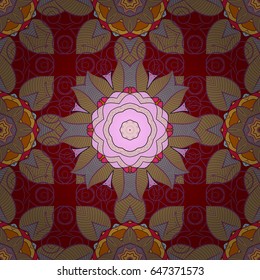 Vector gift voucher template with mandala ornament on a blue background.