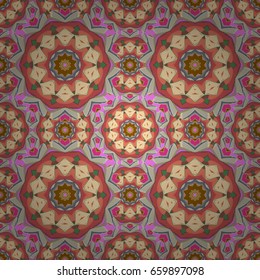 Vector gift voucher template with mandala ornament on a background.
