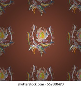 Vector gift voucher template with mandala ornament background.