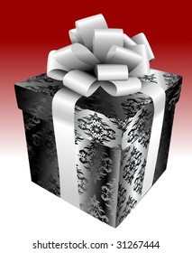 vector gift with white bow