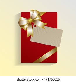 Vector gift wrapping and card,Happy new year and Merry Christmas concept