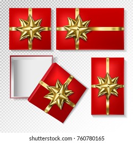 Vector gift wrapping collection. Top view
