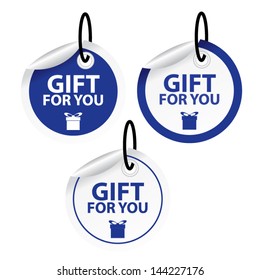 Vector. Gift for you tags and labels and Gift collection labels.