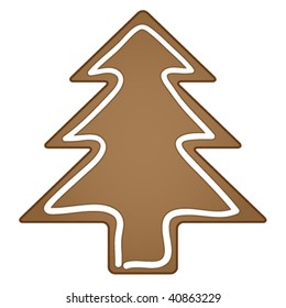 vector gingerbread christmas tree