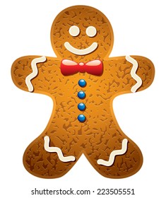 vector gingerbread cookie cartoon