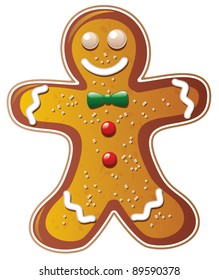 vector gingerbread cookie man