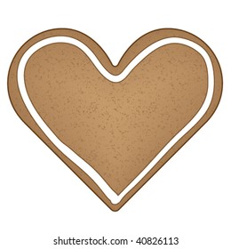 vector gingerbread heart