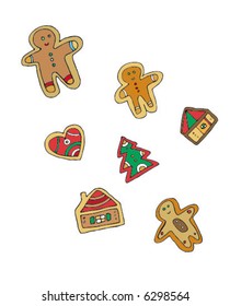 vector gingerbread men
