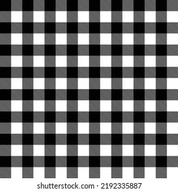 Vector Gingham Black And White Seamless Pattern