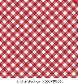 Vector gingham seamless pattern in red