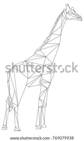 Vector - giraffe animal geometric isolatet on background