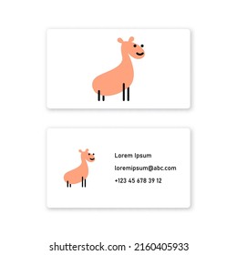 Vector giraffe in bold line style