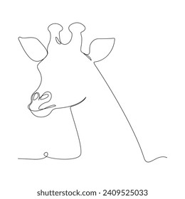 Girafa de vectores contínua ilustración de arte y arte de una línea del día mundial de la vida silvestre