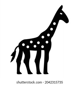 Vector Giraffe Glyph Icon Design
