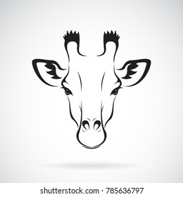 Vector of a giraffe head design on white background. Wild Animals. Easy editable layered vector illustration.