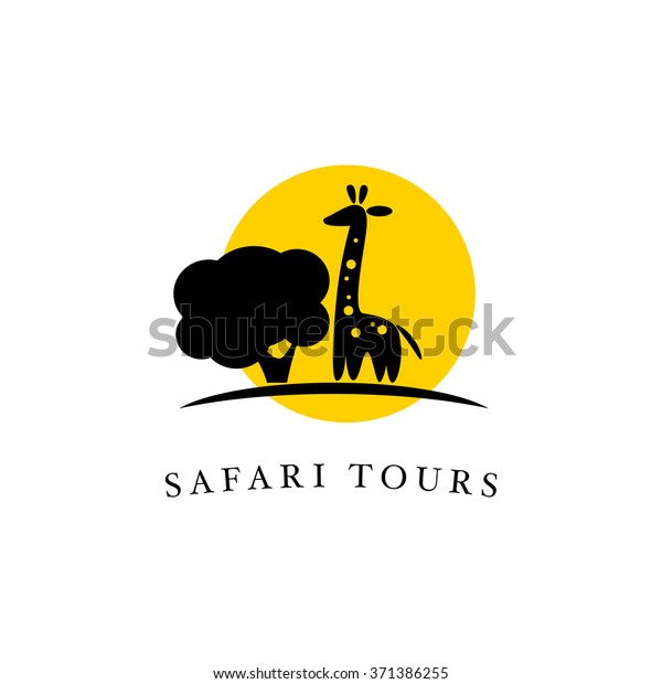 Vector Giraffe Logo Illustration Wild Africa Stock Vector (Royalty Free ...