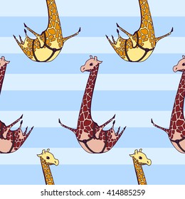 Vector Giraffes pattern