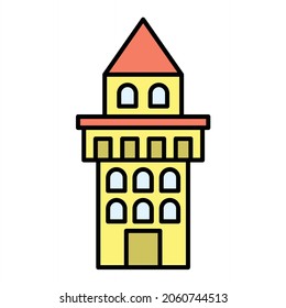 Diseño de iconos de esquema rellenados de Giralda vectorial
