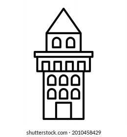 Vector Giralda Outline Icon Design
