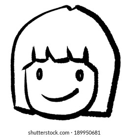 vector of girl