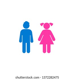 Vector girl and boy Icon