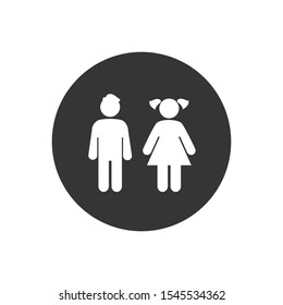 Vector girl and boy Icon