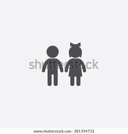 Vector girl and boy Icon. Foto stock © 