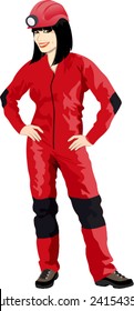 Vector girl caver 