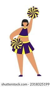 Vector girl in cheerleader costume. Halloween costume