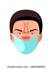 Vector girl in graphic style