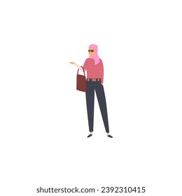 vectorial girl con hijab de elemento hijab