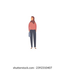 vectorial girl con elemento hijab moderno