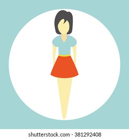 Vector Girl. Icon. EPS10