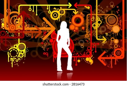 Vector Girl - Party Flyer