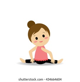 Vector of girl practising yoga
