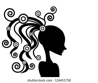 Vector girl silhouette