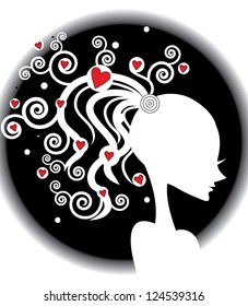 Vector girl silhouette
