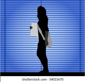 Vector girl silhouette